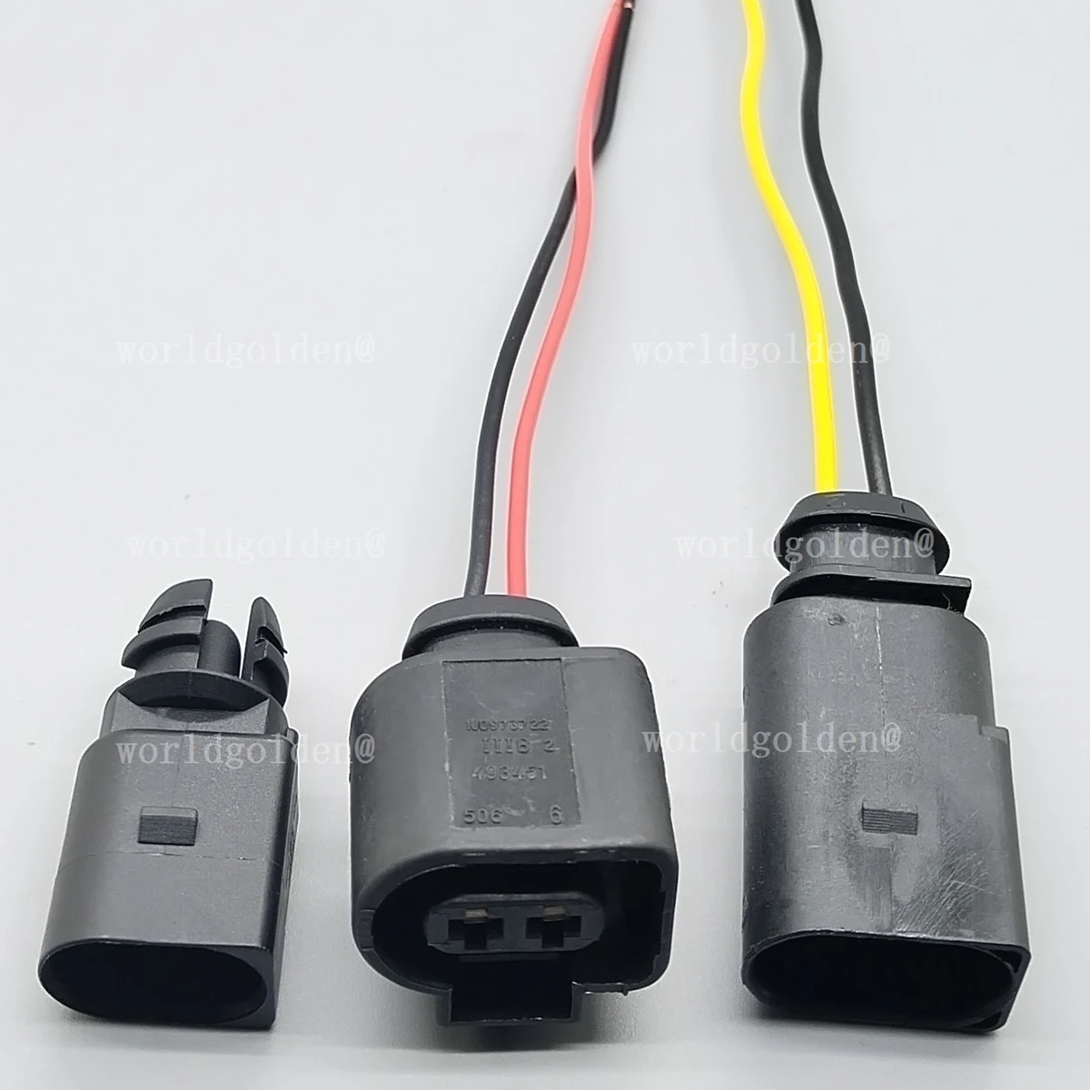 8D0973822 1J0973722 2-Pin Waterproof Electrical Connector Socket for VW Vehicle, used for car wiring repair