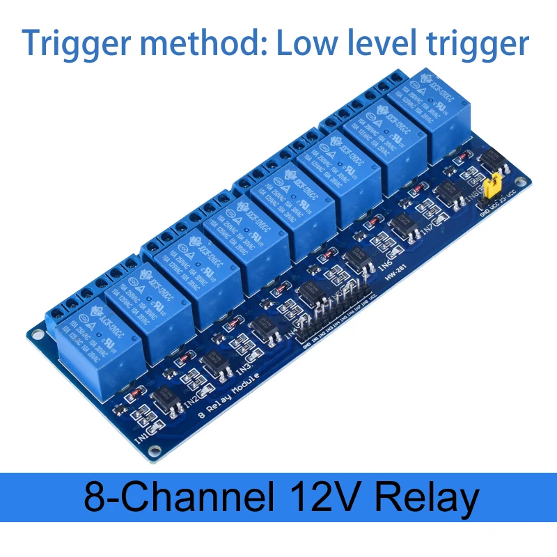 DC 5V 12V 24V 1 2 4 6 8 Kanaals Relaismodule Board Shield met Optocoupler/Hoge en Lage Niveau Trigger voor Arduino Raspberry