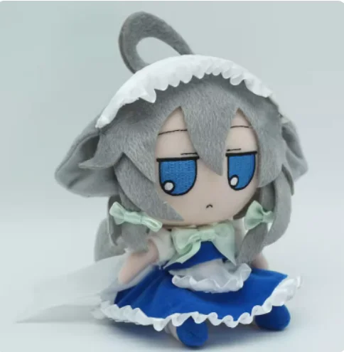 Lovely Anime TouHou Project Inu Sakuya Cosplay Cute Figure Sitting Girl Kawaii Pillow Gifts