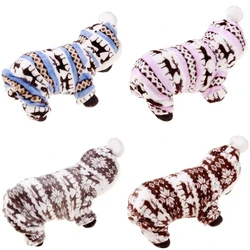 Winter Dog Clothes Fashion Dog Jumpsuits Cute Puppy Pajamas Warm Coral Fleece Pet Costume Soft Cat Jumpsuits Chihuahua Clothes