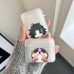 Cute Cartoon Anime Genshin Impact Case for Apple Airpods Pro 2 1 3 4 th Cases Zhongli Hutao Xiao Soft Cover Earphone Accessories