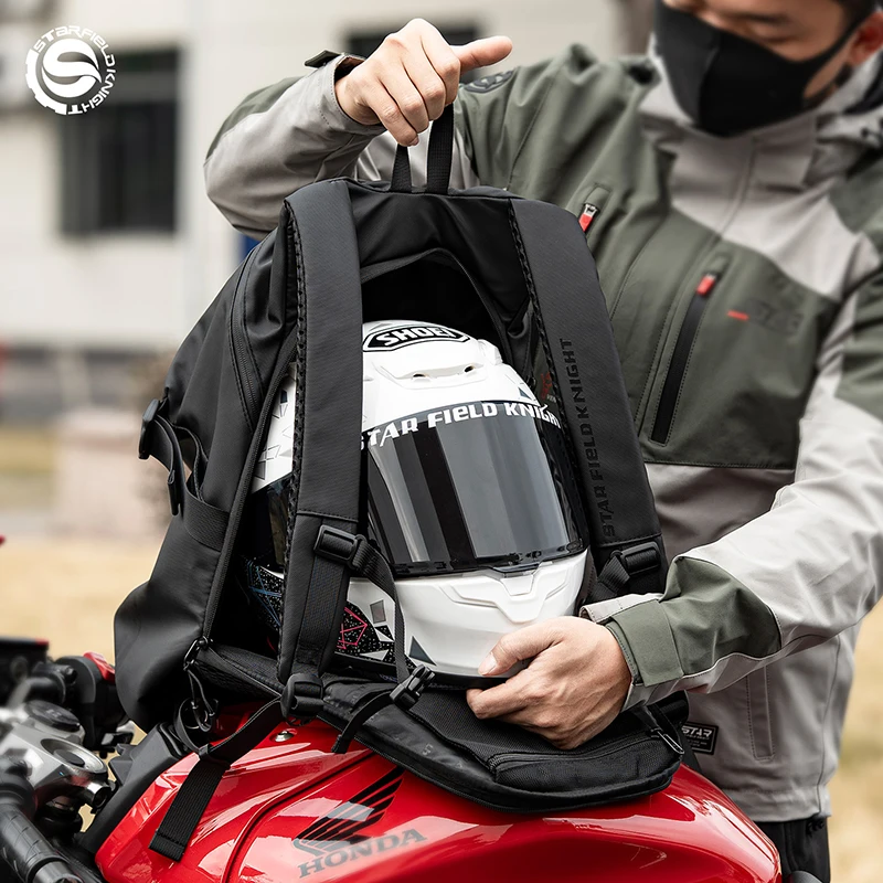 SFK Motorcycle Cycling Helmet Bag Outdoor Travel Backpack Splash-proof Fabric Large Capacity Pack Men Women Riding Gears Package