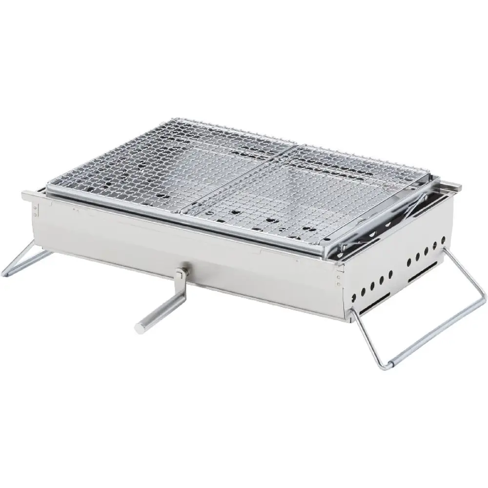 

Большой уличный стол-гриль с железным ящиком для хранения