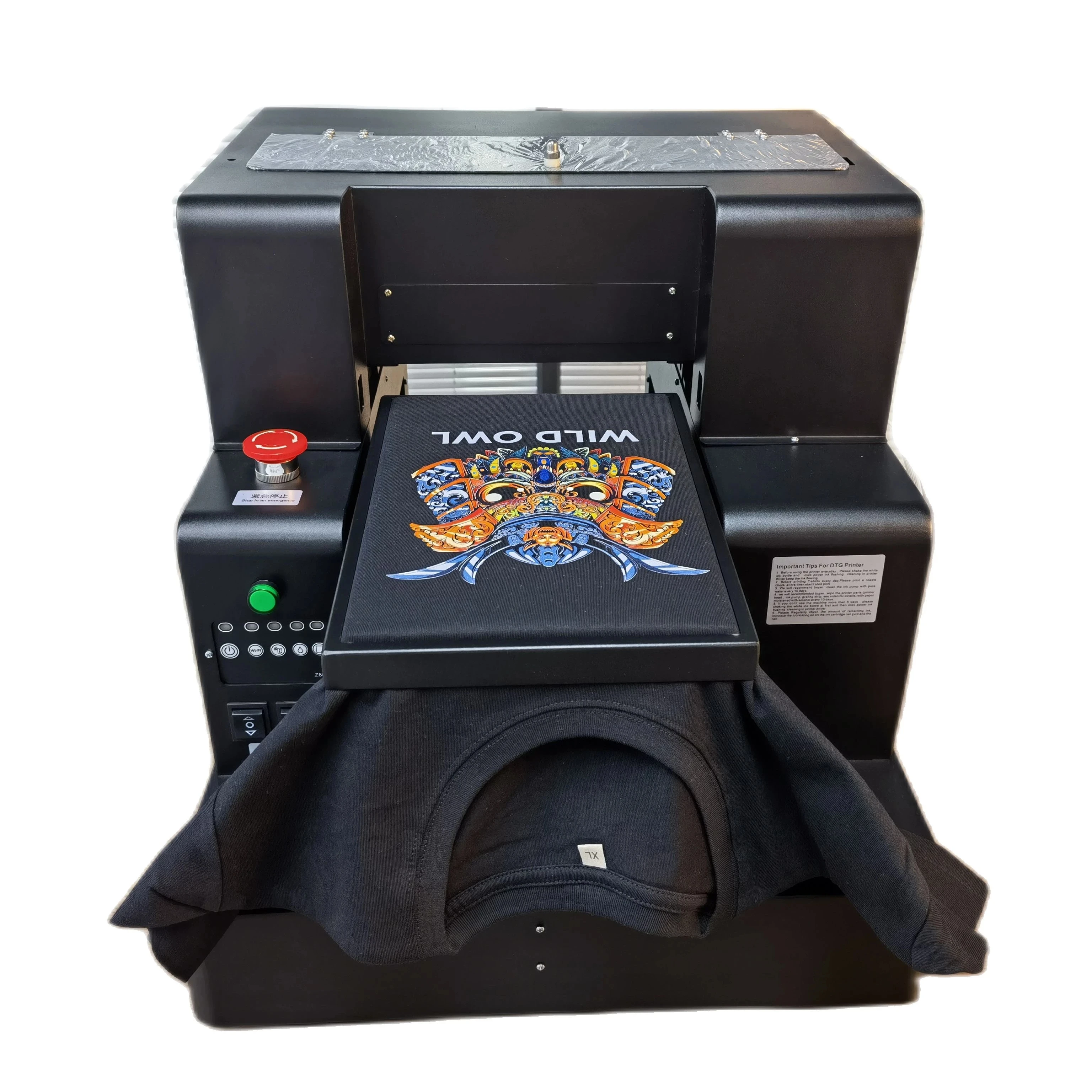 Automatic DTG Garment T-shirt Printer A4 size Direct to T-shirts Printing Machine 6 Colors