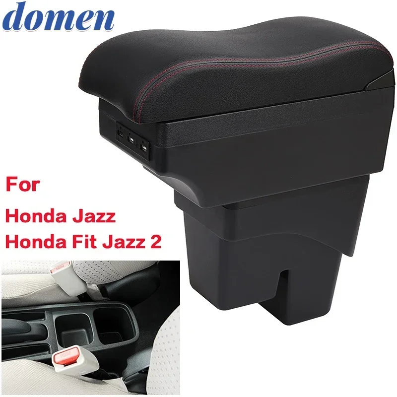 

For Honda Jazz Armrest Box For Honda Fit Jazz 2 Car Armrest 2008 2009 2010 2011 2012 2013 Armrest Storage box Auto Parts