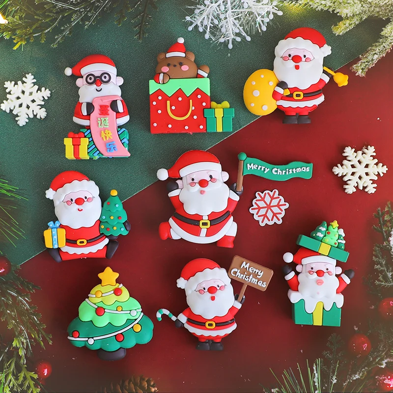 Weihnachtskuchen-Topper mit Weihnachtsmann, Weihnachtsbaum, hängende Ornamente, Cupcake-Dekoration, geeignet als Weihnachtsgeschenk für das neue Jahr