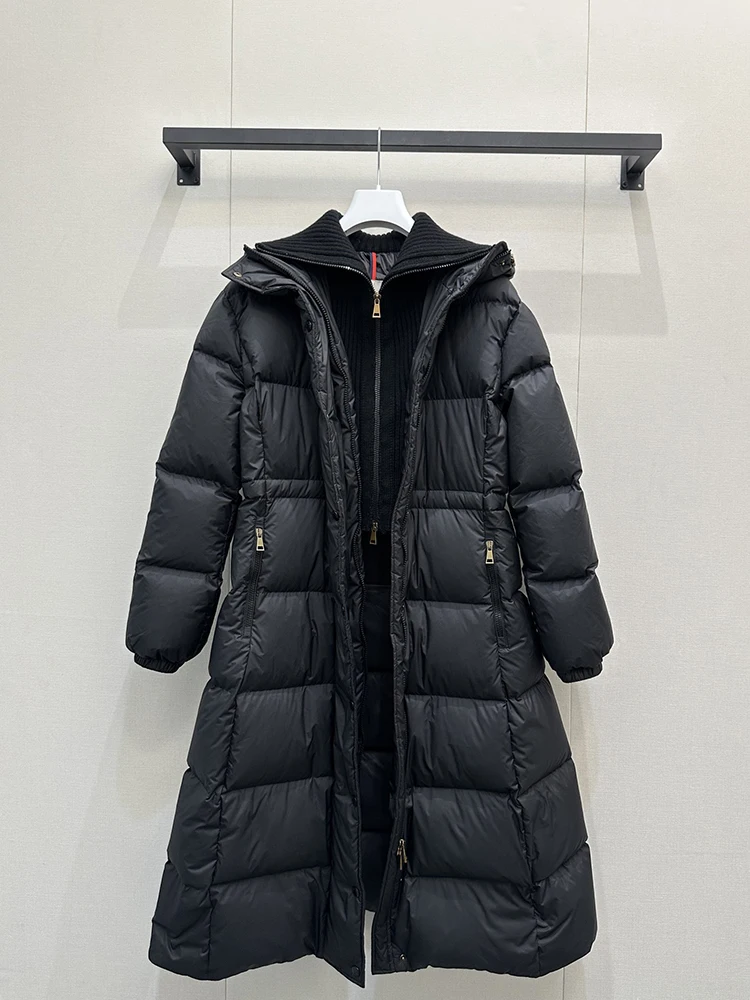 SVORYXIU 2025 نمط جديد سترة شتوية للنساء موضة بيضاء نمط غير رسمي نمط طويل #5