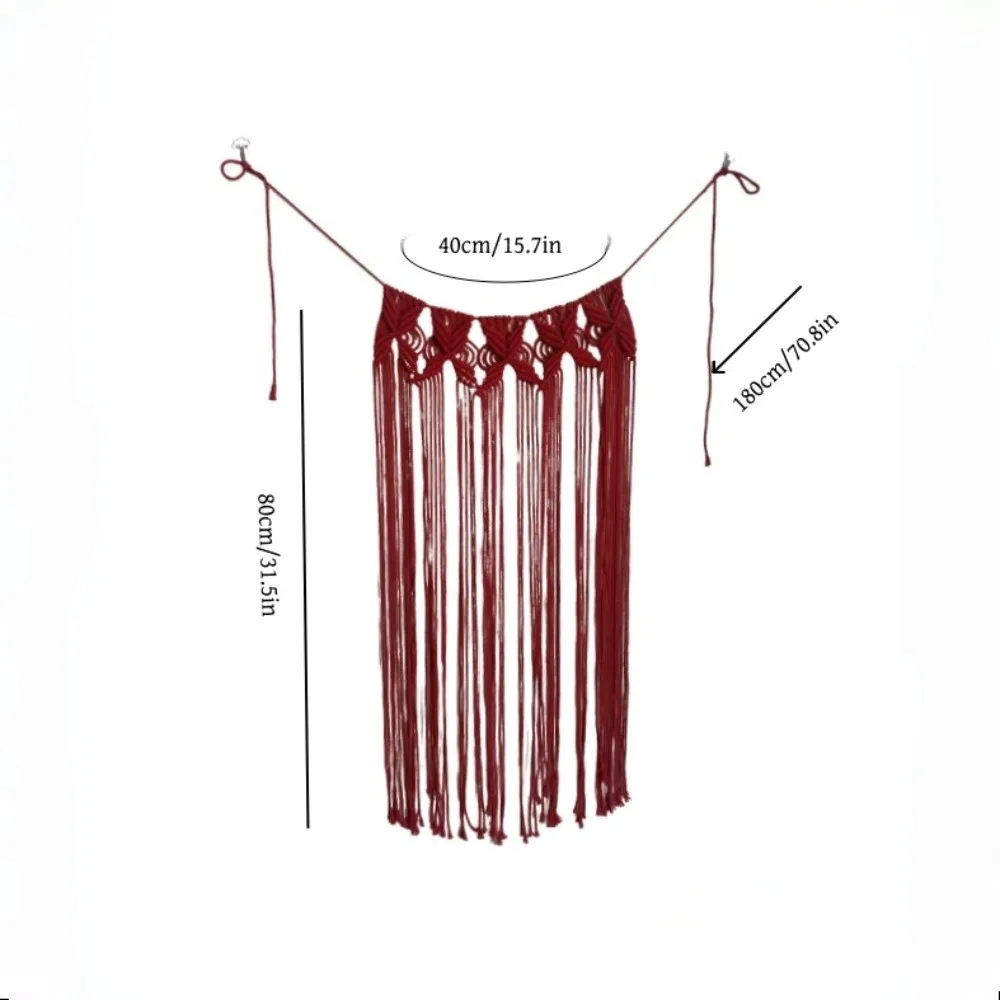 bohemian-netted-fringe-waistband-decorative-tassel-ethnic-design-waist-wrap-handwoven-bikini-cover-up-women's-waist-accessory