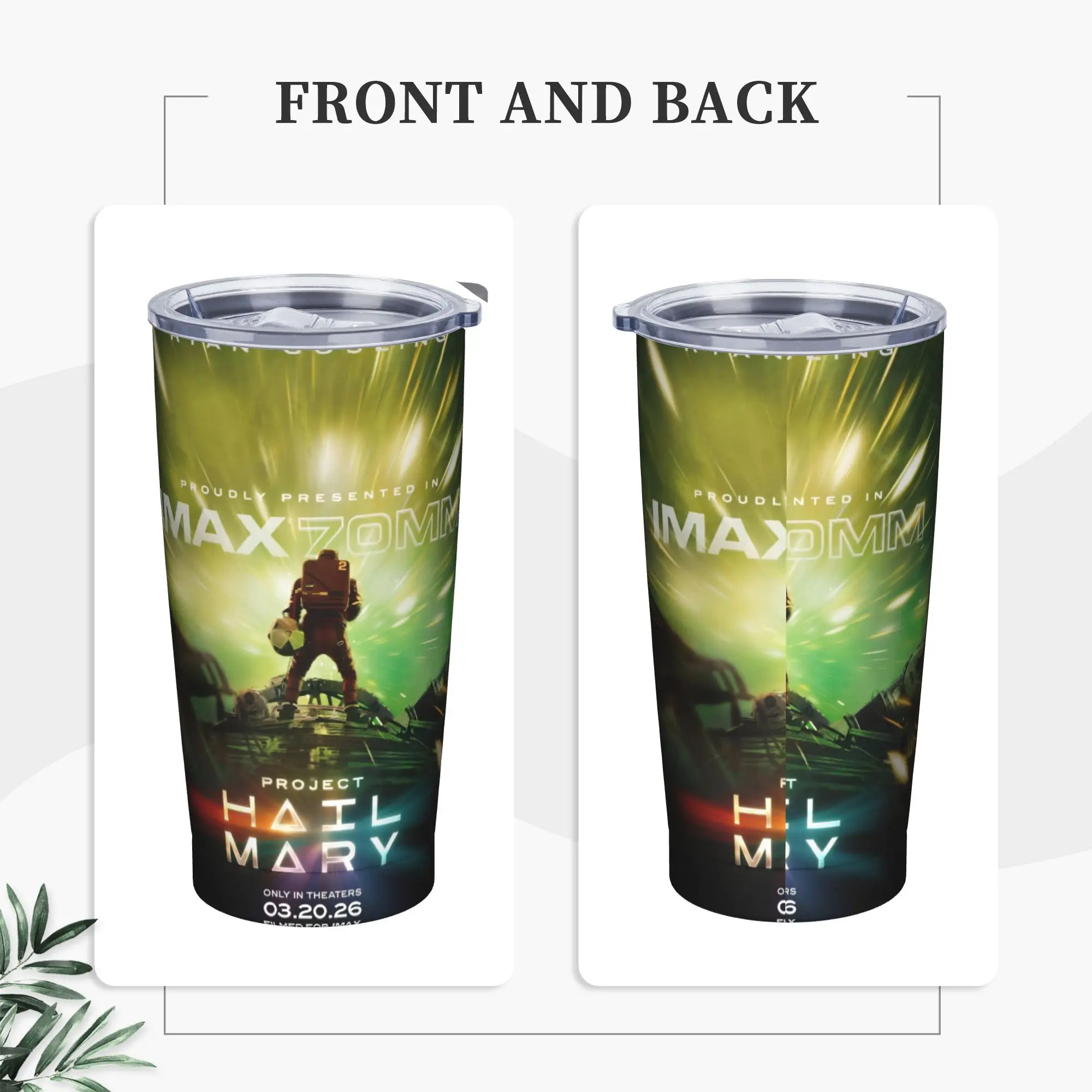 Project Hail Mary 2026 Tumbler Vacuum Insulated Ryan Gosling Coffee Cups Vacuum Flask Travel Outdoor Mug Water Bottle, 20oz