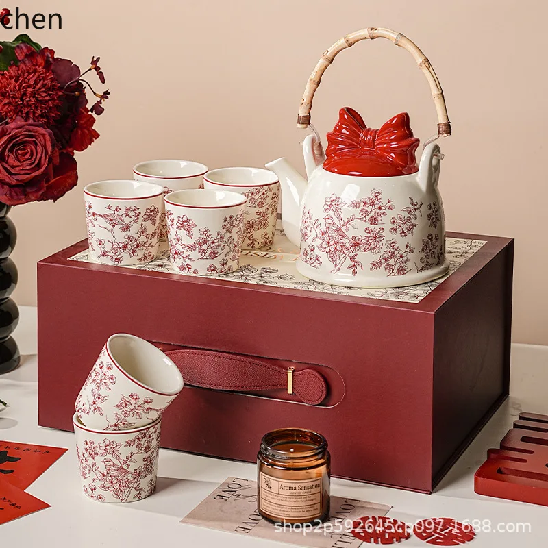 HYS wedding gift - premium tea set kettle set for wedding, engagement, birthday, and party favors