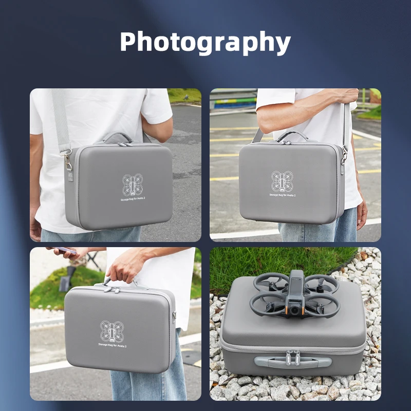 BRDRC Carrying Case/Handbag For DJI Avata 2, PU Anti-scratch Large Capacity Storage Bag With Shoulder Strap Avata 2 Accessories
