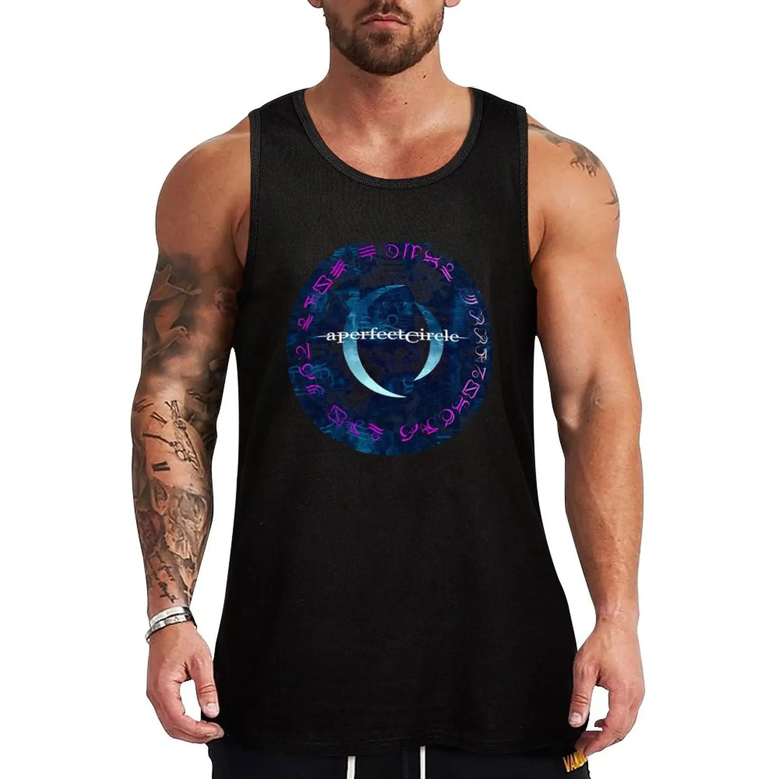 Perfect Circle Tank Top męska koszulka na siłownię męska koszulka do kulturystyki akcesoria gimnastyczne męskie