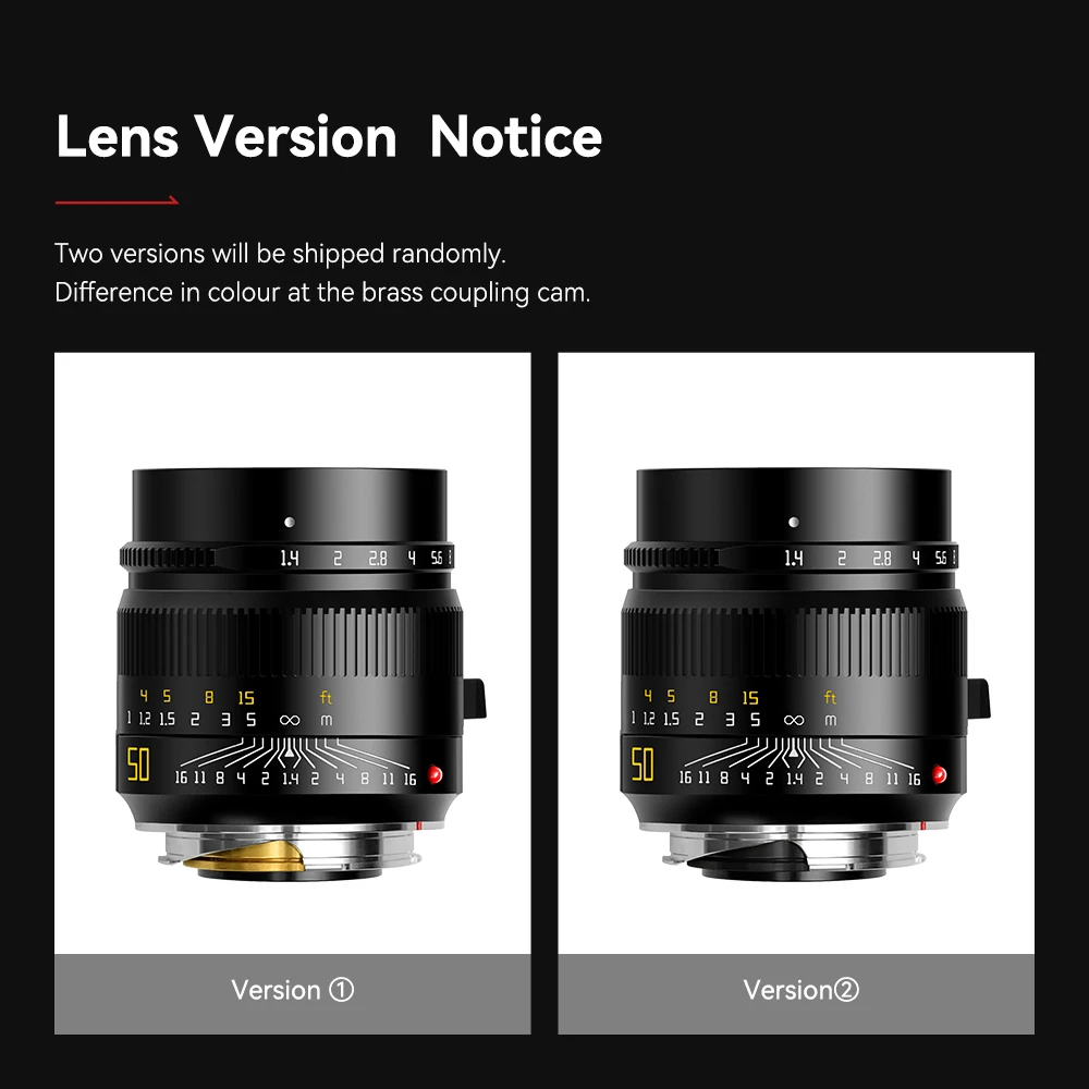 TTArtisan 50mm F1.4 ASPH Full Frame Manual Focus Lenses for Leica M-Mount Cameras Like M240 M3 M6 M7 M8 M9 M9p M10 Leica Lens