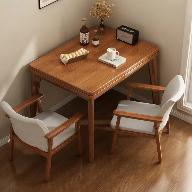 Mesas de Comedor Multifuncionales de Madera para Interiores del Hogar, Mesas de Comedor para Sala de Estar, Mesas de Comedor Ahorradoras de Espacio, Muebles de Cocina