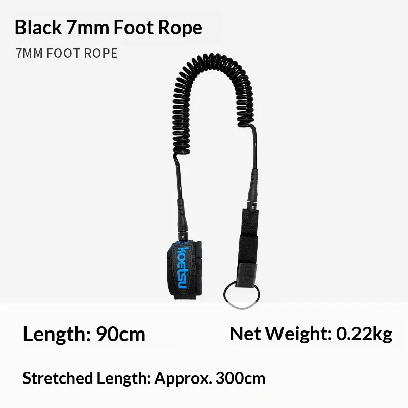 Elastic Sup Board Foot Rope TPU Practical Kayak Boat Leash Rope Surfing Hand Rope Length 90cm