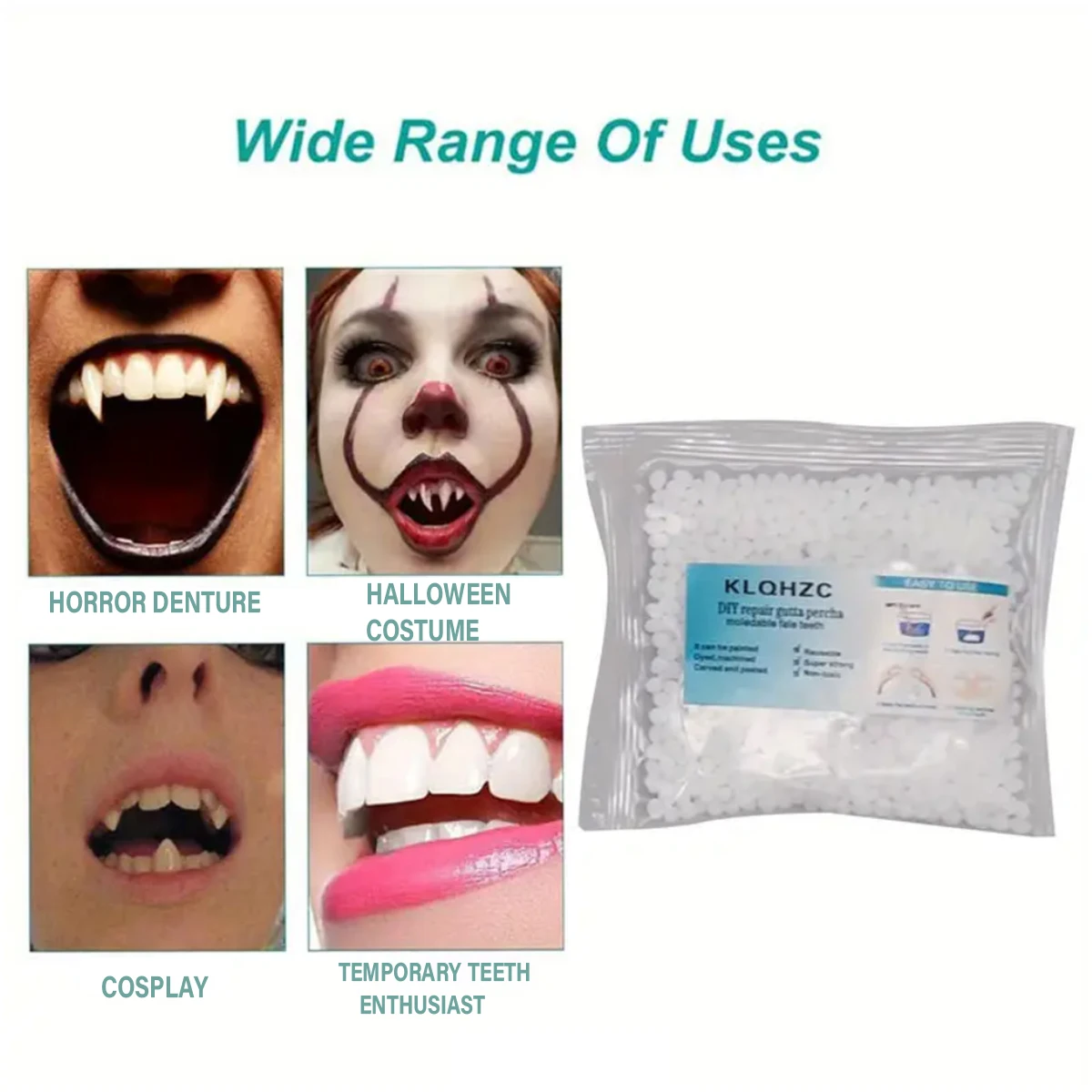 Moldable False Teeth Repair Kit Temporary Dental Replacement Kit For Filling Fix The Missing And Broken Tooth Artificial