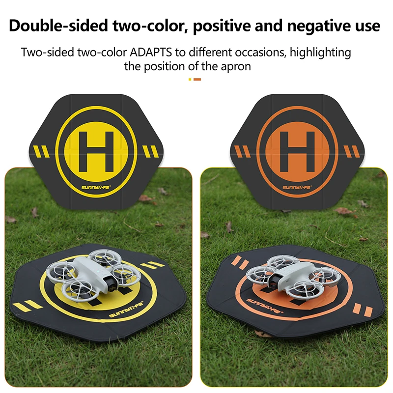 35/55cm Drone Foldable Landing Pad Double-sided Leather Aircraft Parking Mats For Mini Air Phantom RC Drones