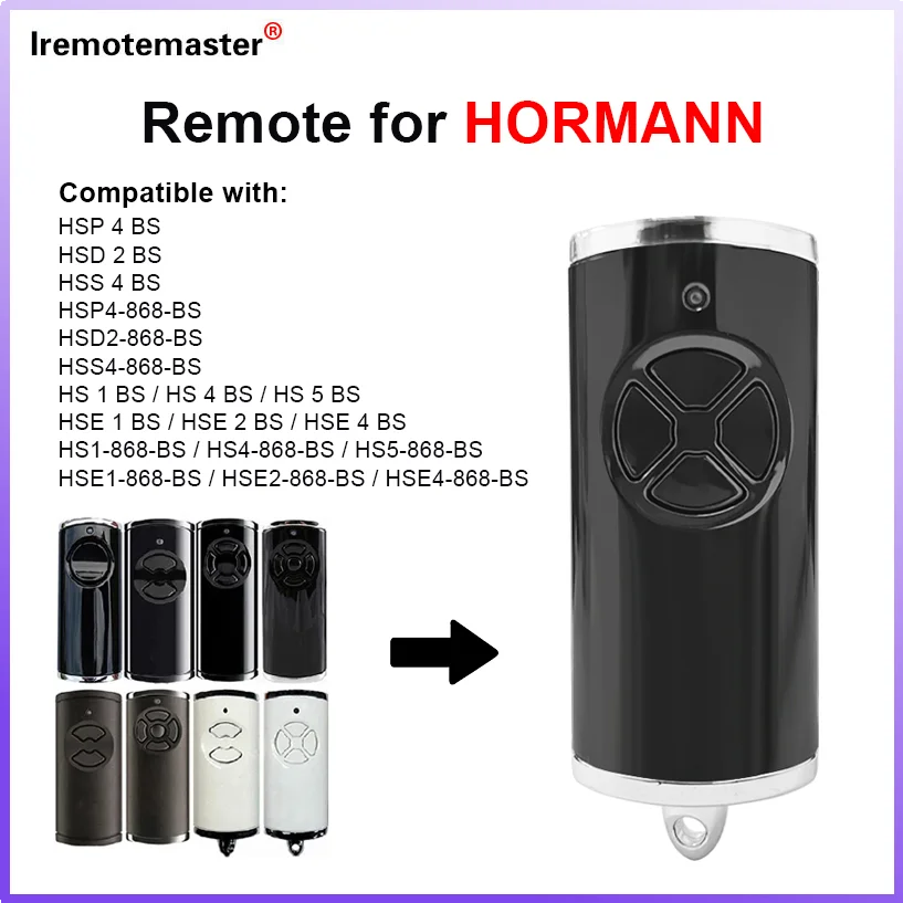 868MHz HORMANN BiSecur Garage Remote Control for HORMANN HSE4 HS1 HS4 HS5 HSP4 HSD2 HSE2 HSE5 HSE1 868 BS Gate Remote Control