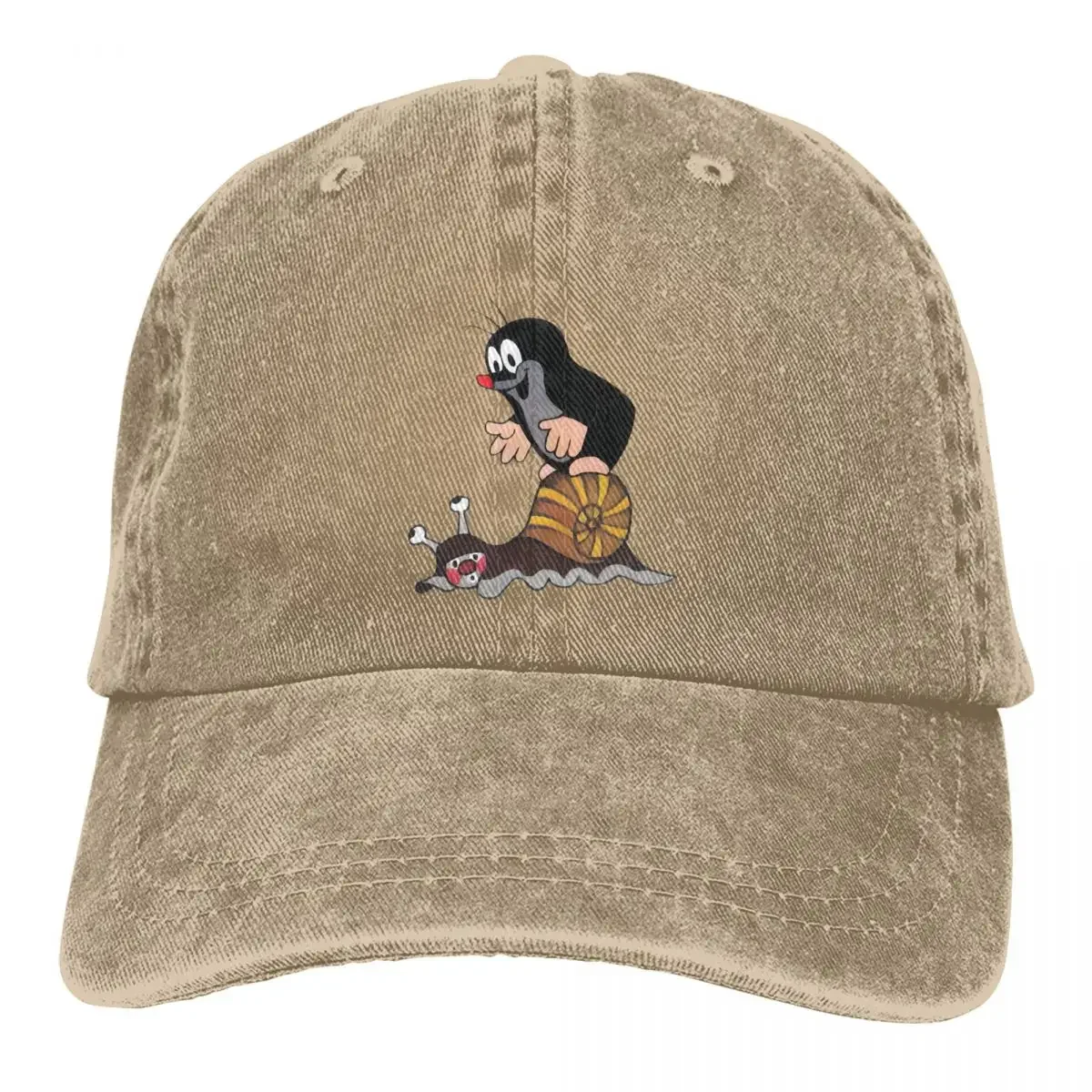 

Snail Krtek The Mole Cartoon Retro Baseball Hat Cotton Sun Protaction Caps Unisex Casual Golf Hats