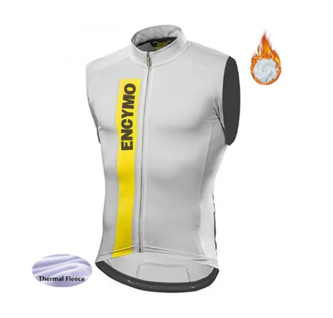 ENCINO Winter Thermal Fleece Cycling Sleeveless Vest Mtb Bike Bicycle Keep Warm Pro Team  Men\'s  Clothing