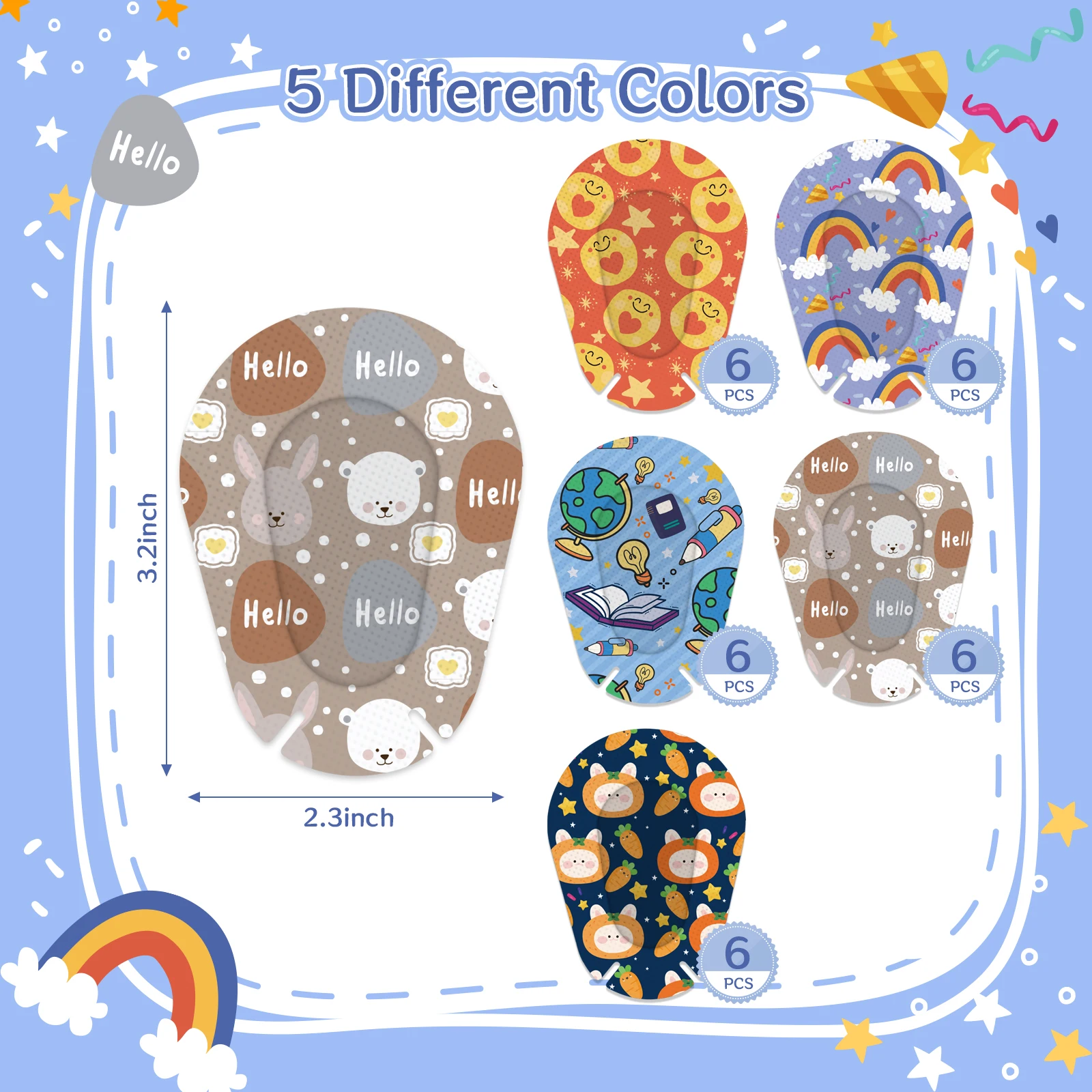 NEW 90PCS Kids Eye Patch Cartoon Stickers, Amblyopia Training Vision Aid, Adhesive Eye Cover for Adult Children Sight Care Pads