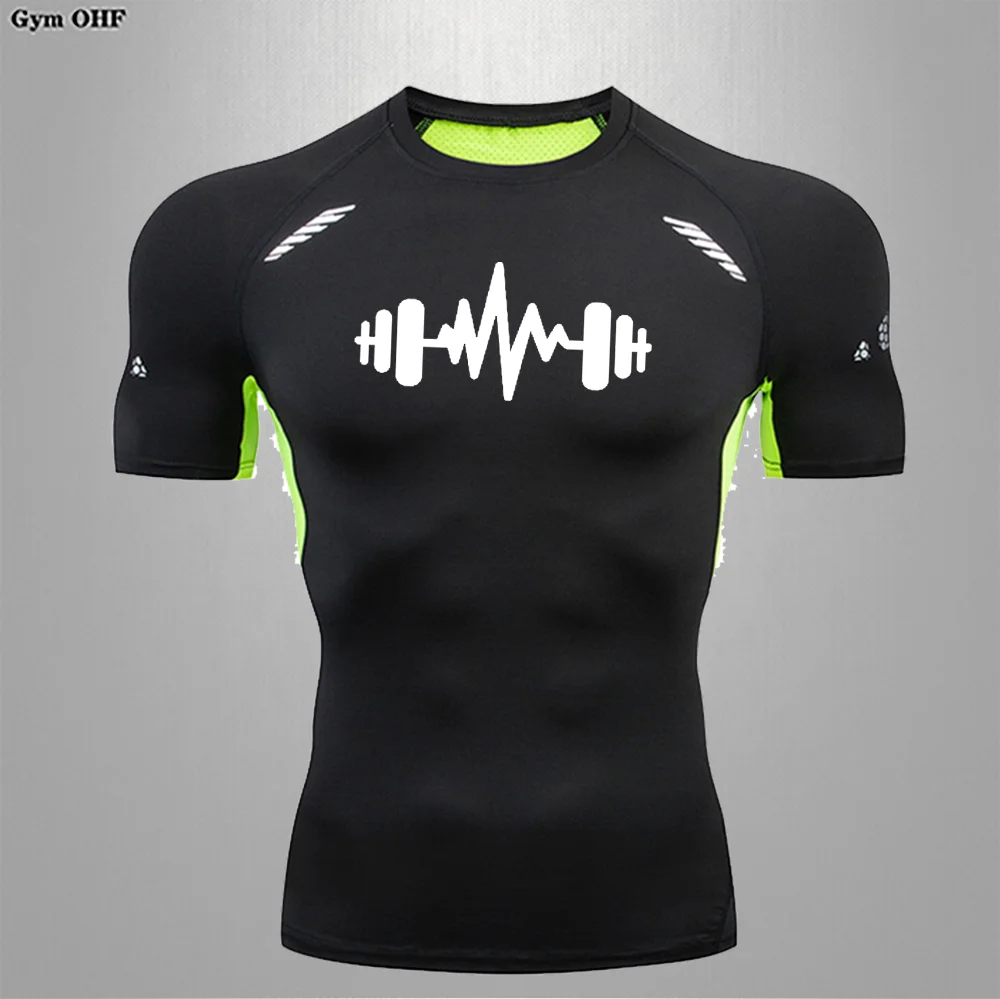 Camiseta deportiva de compresión de secado rápido para hombre, medias de alta calidad para gimnasio, correr, Jiu Jitsu, Rashguard MMA