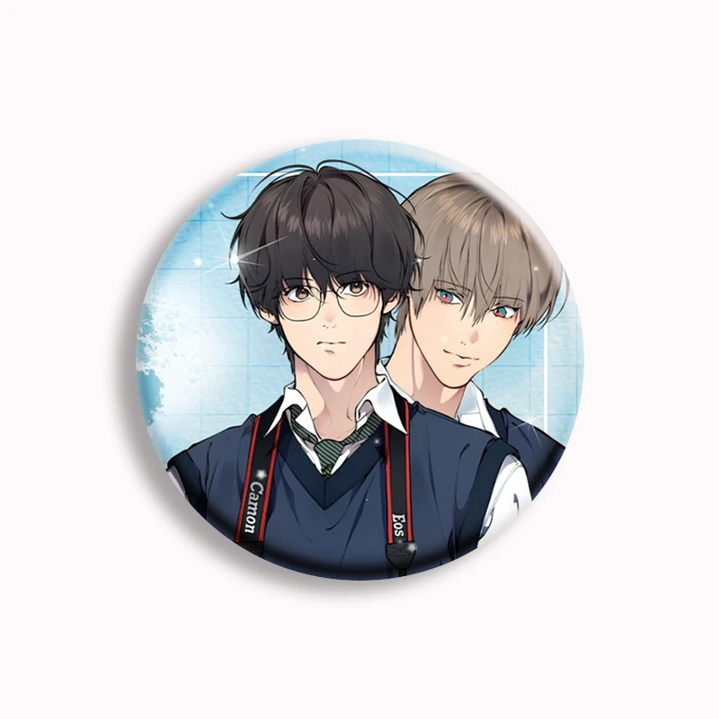 Pin de botón suave coreano BL Manga Lost in The Cloud, Bai Xianyun Yanhe Na Campus, insignia de amor, broche de cómic, decoración de bolso, regalos para fanáticos, caliente