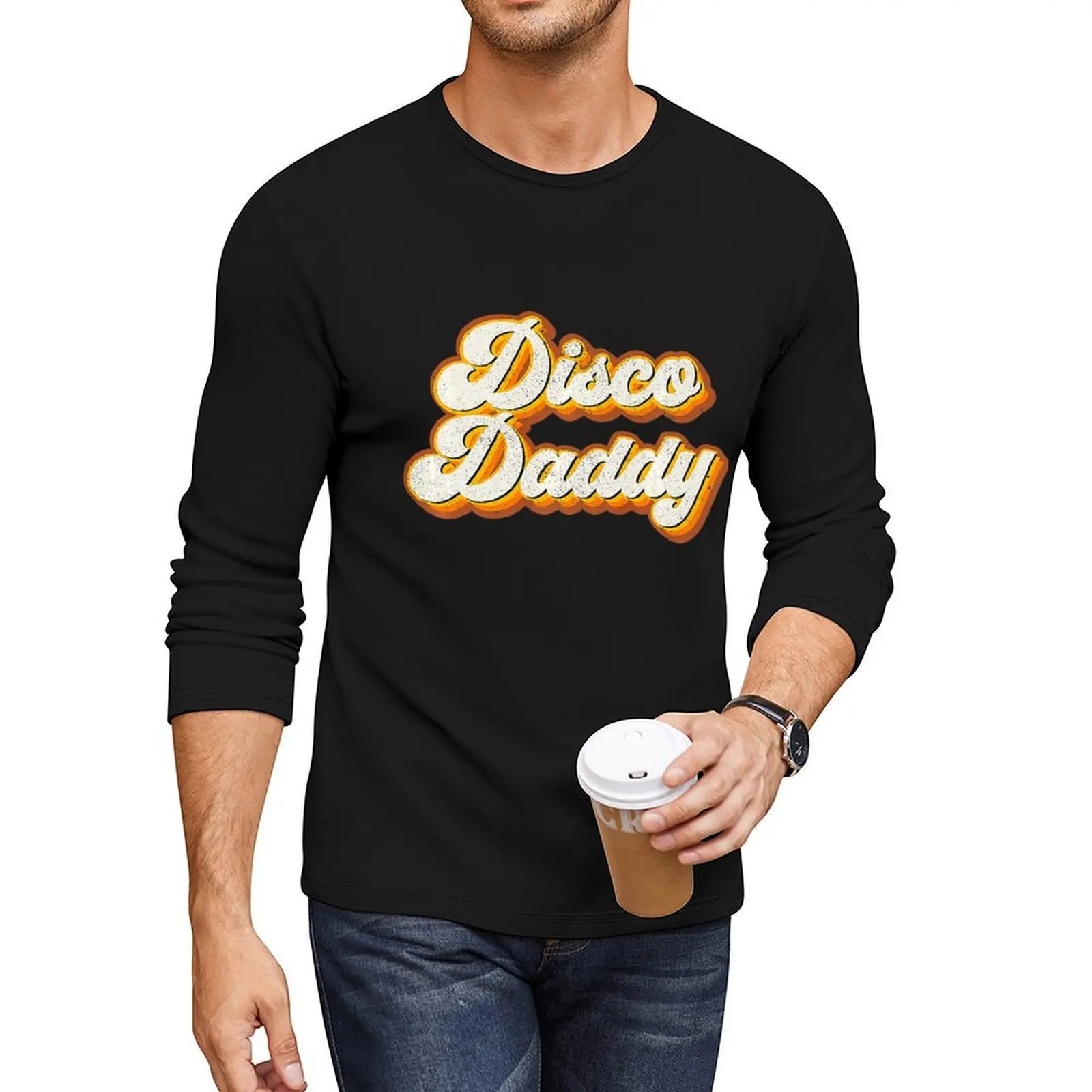 

Disco Daddy Retro Matching 60's 70s Party Costume Dad Long T-Shirt quick-drying t-shirt funny t shirts funny t shirts for men