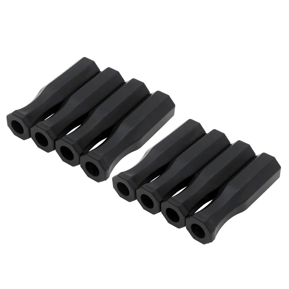 8 Pcs Spare Parts Football Table Handle Covers Foosball Grip Case Black Accessory