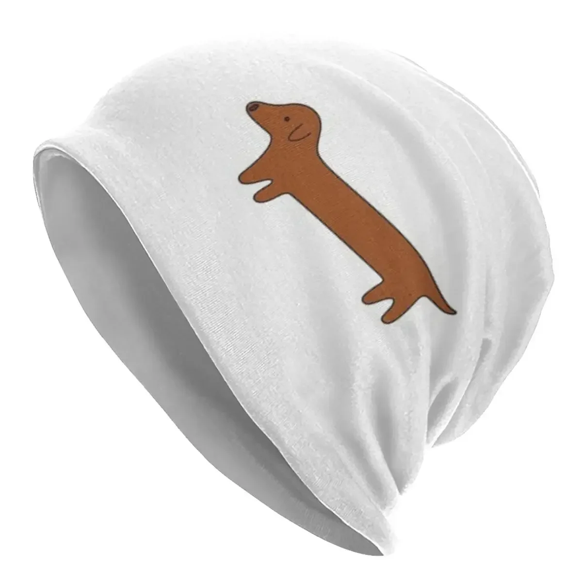 Dachshund Weenie Bonnet Hats Wiener Dog Skullies Beanies Men Women Unisex Trendy Elastic Beanie  Winter Gym Design Caps