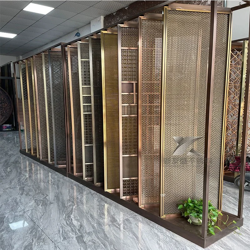 Custom. Hollow Partition Custom Simple Metal Stainless Steel Entry Screen Living Room Background Wall Style Decorative G