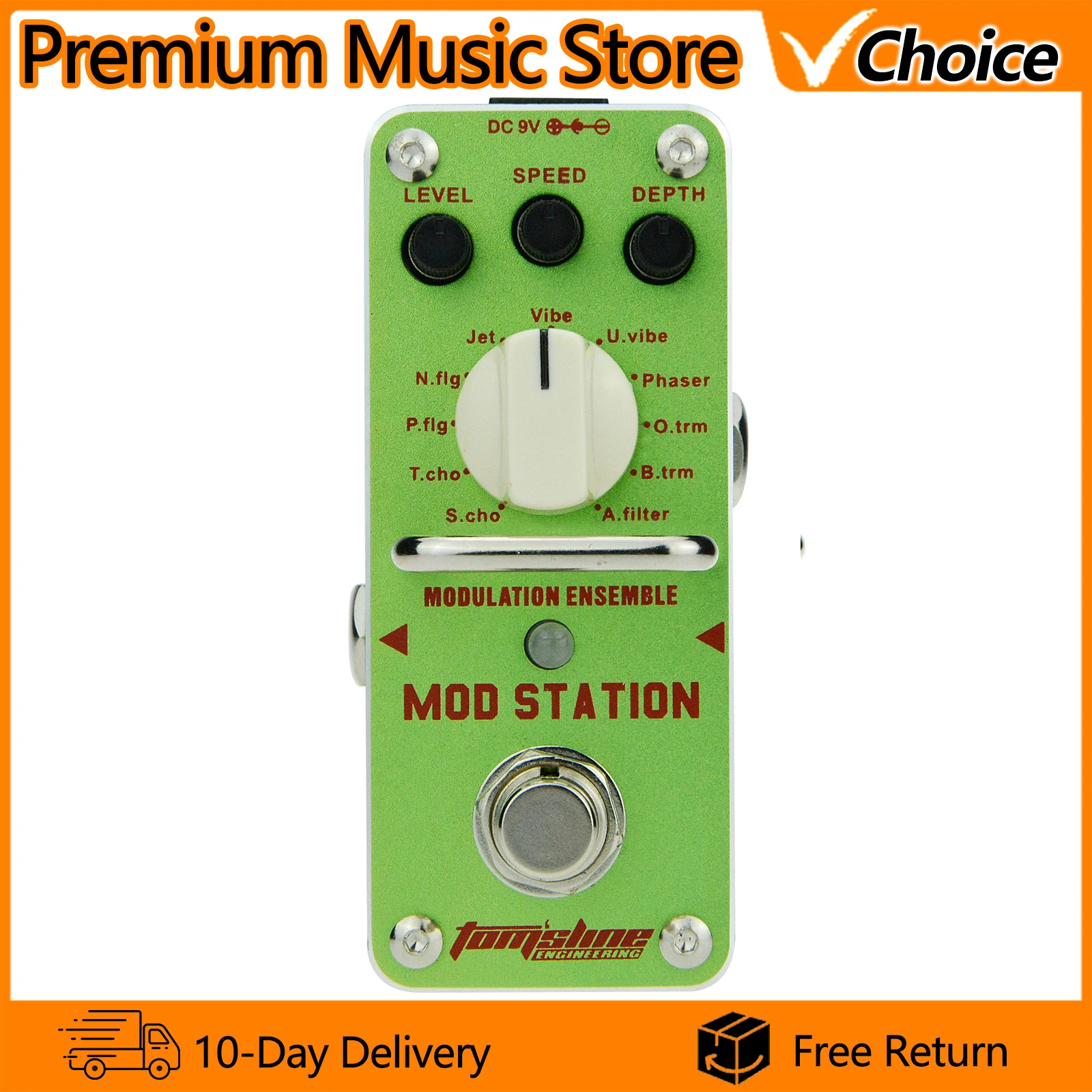 

Электрогитарная педаль эффектов AROMA AMS-3 Mod Station: модуляция, ансамбль, True Bypass. Запчасти и аксессуары для гитар.
