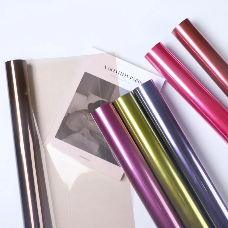 

1 шт. 57 см x 9 м рулон цветной упаковочной бумаги OPP, водонепроницаемая полупрозрачная бумага для упаковки цветов, флористические принадлежности