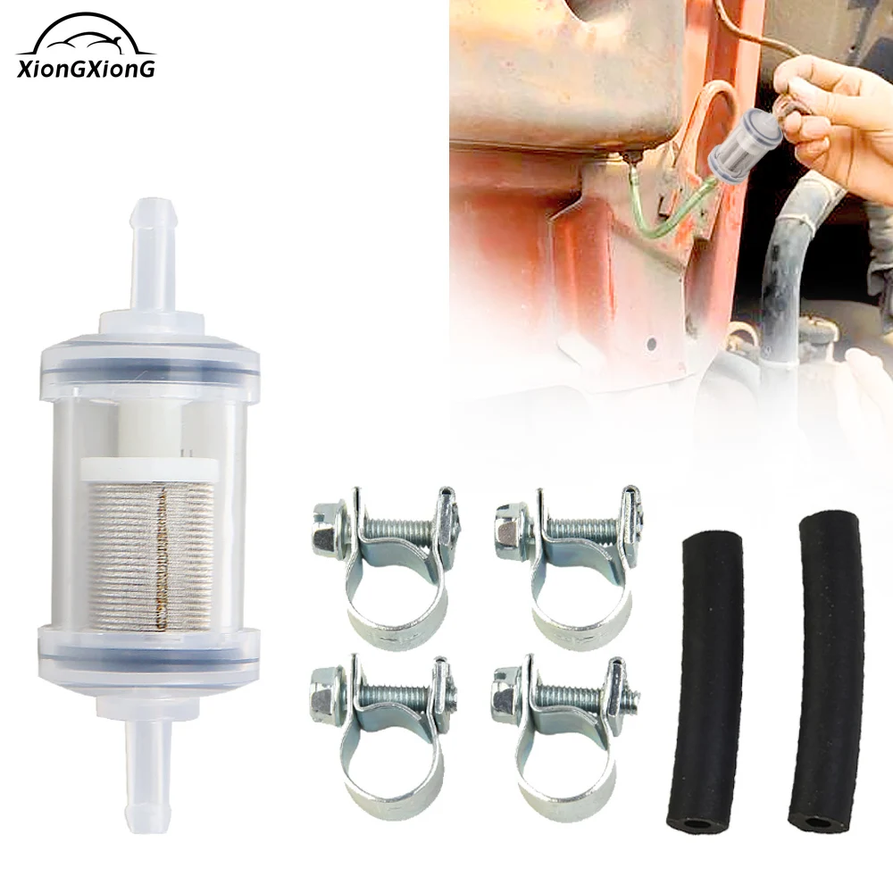 

2 X Fuel Hose+4 X Hose Clips Diesel Fuel Filter W/ Hose & Clip Parts for Eberspacher/Webasto Heater Parking Heater