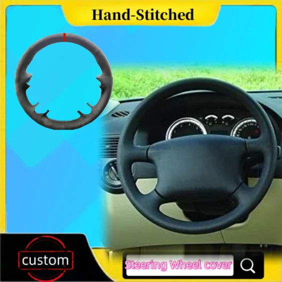 

Custom Hand-stitched Suede Leather Anti-slip Steering Wheel Cover For Volkswagen Passat B5 Golf 4 Skoda Octavia 1999-2005