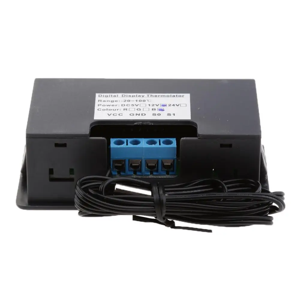 

Temperature Controller Blue LED Digital Thermostat Temp Sensor Relay for DIY Electronics Projects