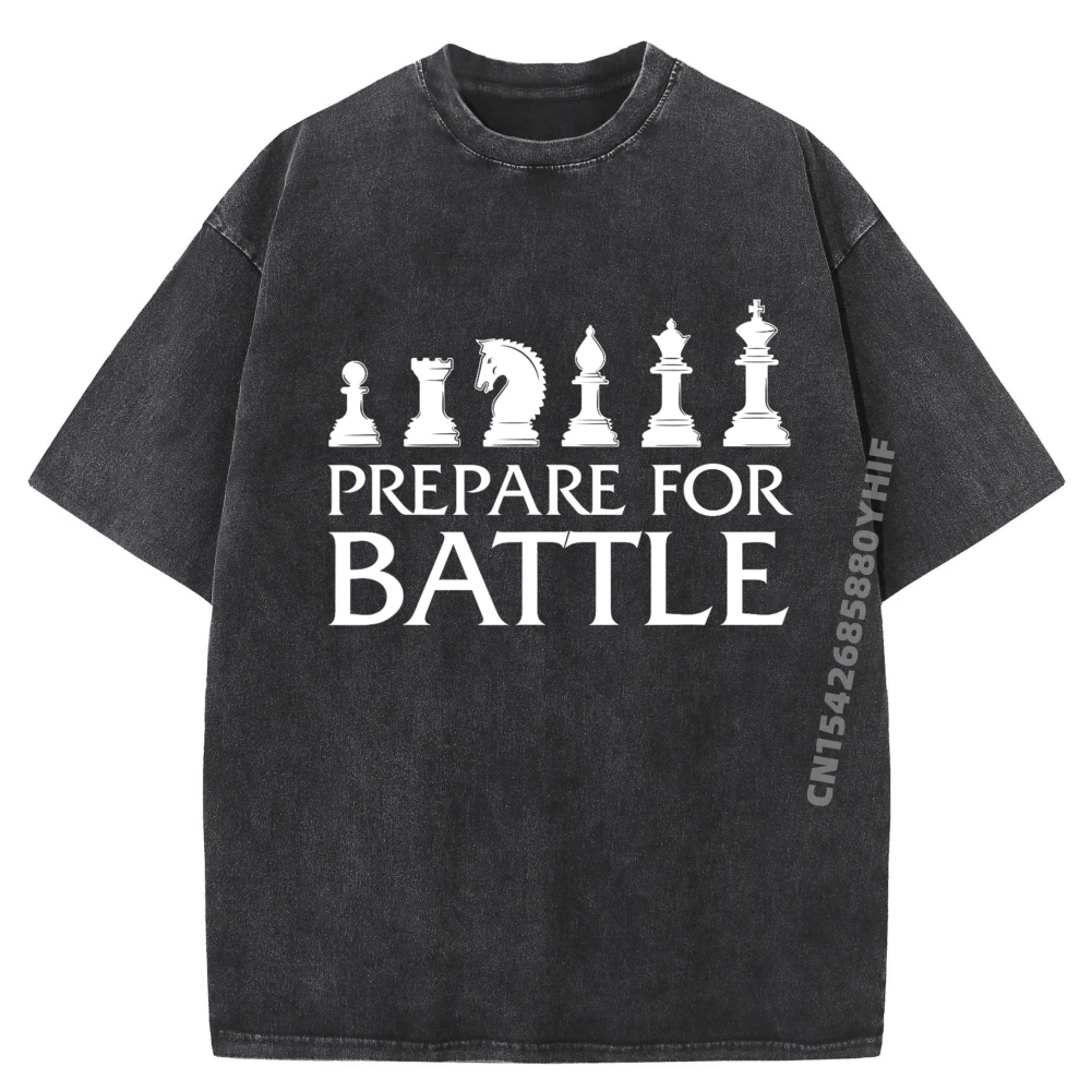 

Funny Prepare For Battle Retro Chess Boys Girls Mens New T Shirt Oversized T Shirt Cotton Comfort Washed Camiseta Masculina