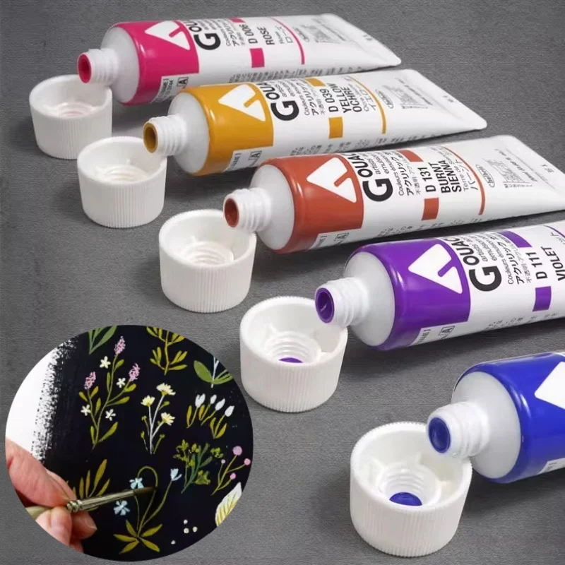 20ml Single Piece Holbein Opaque Acrylic Watercolor Metal/fluorescent Color Series Artist Outdoor Sketching Painting Pigments