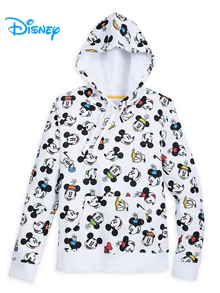 Disney Mickey Mouse and Friends Cartoon Hooded Sweatshirt Women Hoodies Casual Streetwear Jumper Long Sleeve Pullover Tops Femme