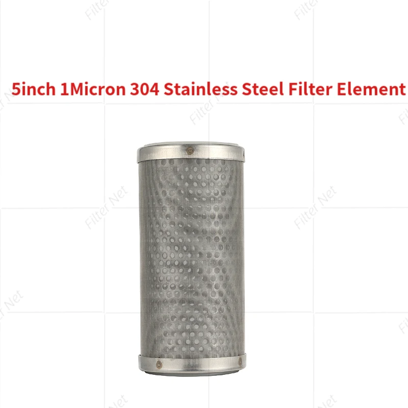 

5 Inch Stainless Steel Water Filter Can Be Cleaned And Reused Corrosion Resistant High Temperature Resistant 1Microns And More