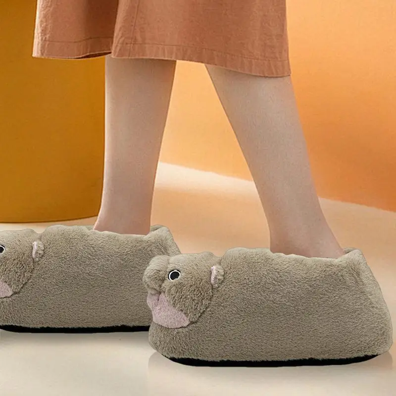 Animal Slippers For Women Plush Soft Warm Non-Slip Slippers Pygmy Warm Slippers Average Size Plush Slippers Casual Shoes House