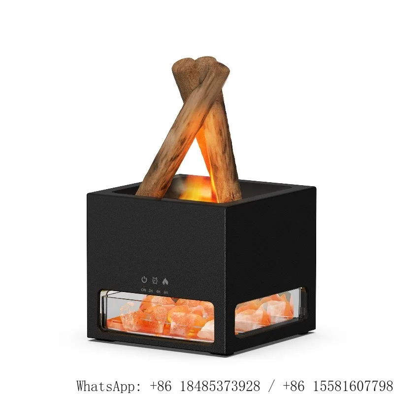 Imitation Fire Salt Rock Aroma Humidifier Timing Function Simulated Campfire Shape Indoor Desktop Fragrance Diffuser Ornament