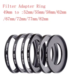 RISE(UK) 49mm-52mm/49MM-55MM/49MM-58MM/49MM-62MM/49MM-67MM/49MM-72MM/49MM-77MM/49MM-82MM Step Down Filter Ring Adapter RING