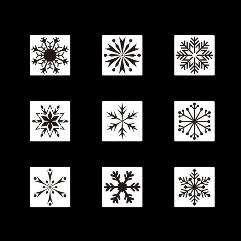 30pcs 13*13cm Christmas Snowflake DIY Layering Stencil Wall Painting Scrapbook Coloring Embossing Album Decorative Card Template