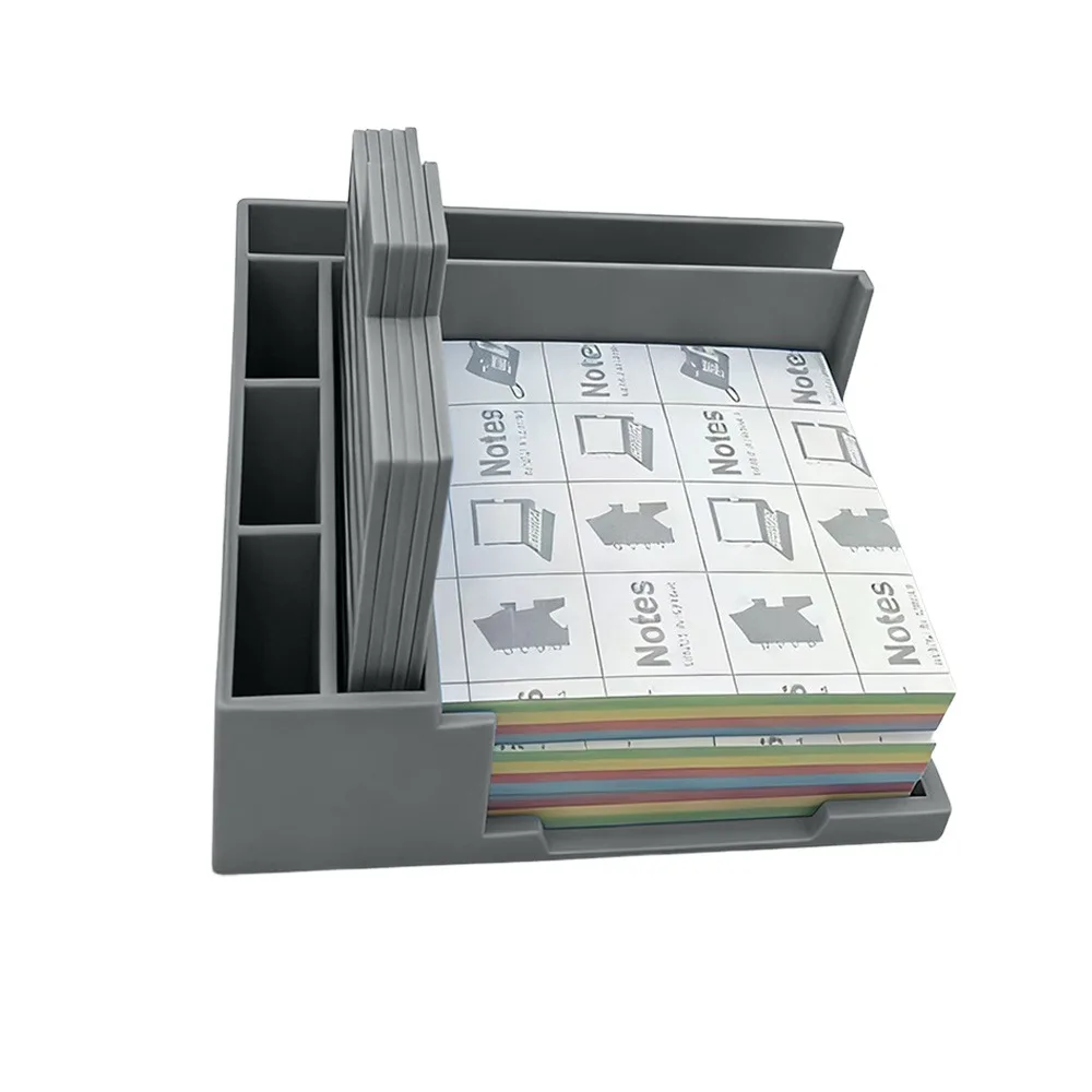 Sticky Note Storage Tools Sticky Note Holder Set Line Drawing Template with Five Templates Sticky Pads Base Dispenser