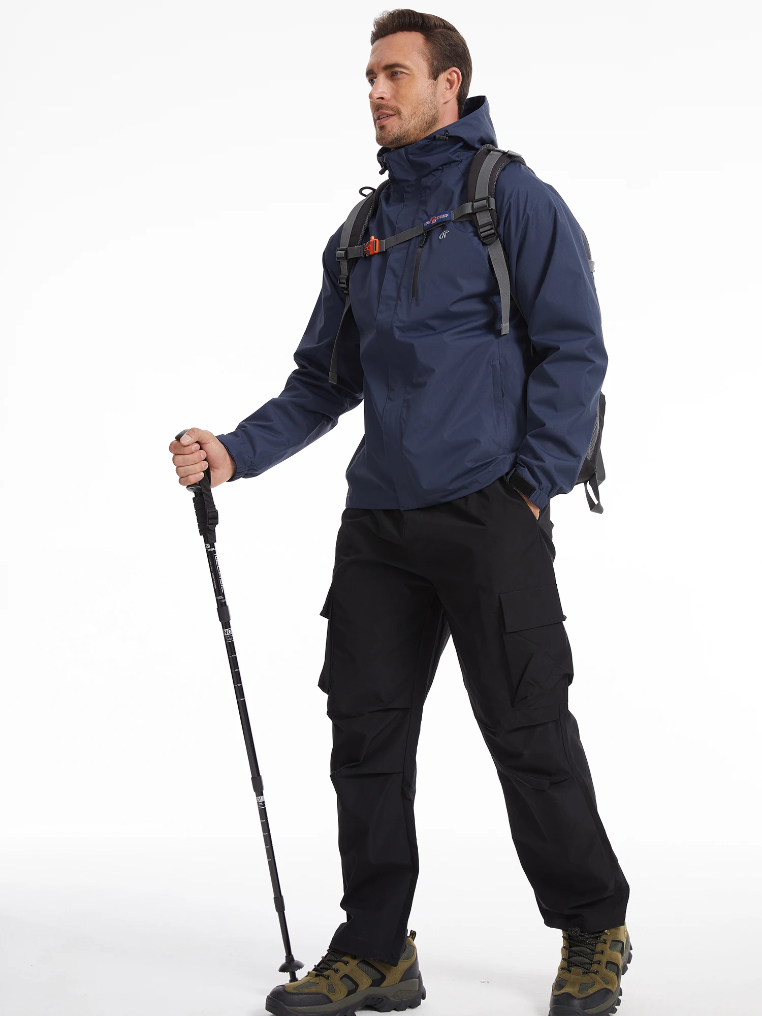 Sommerliche, wasserdichte Regenjacke für Herren, leichte, dünne Regenjacke mit Innentasche, ideal zum Campen, Wandern, Radfahren und Angeln. – Detail 20