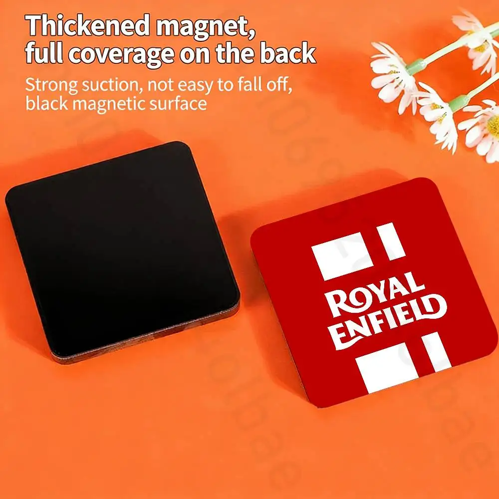 R-ROYALS E-ENFIELDS Logo Fridge Magnets Round Magnetic Refrigerator Decoration Memorial Gifts Wedding Favors view 2