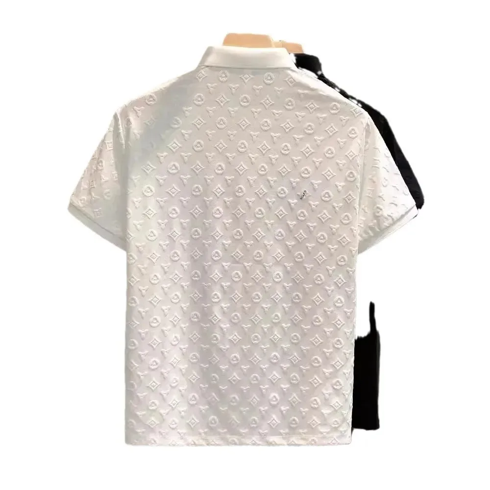 الصيف نصف كم الطباعة قميص بولو الرجال نمط جديد هونغ كونغ أزياء الراقية عارضة تنفس جيرسي قميص بول سميث