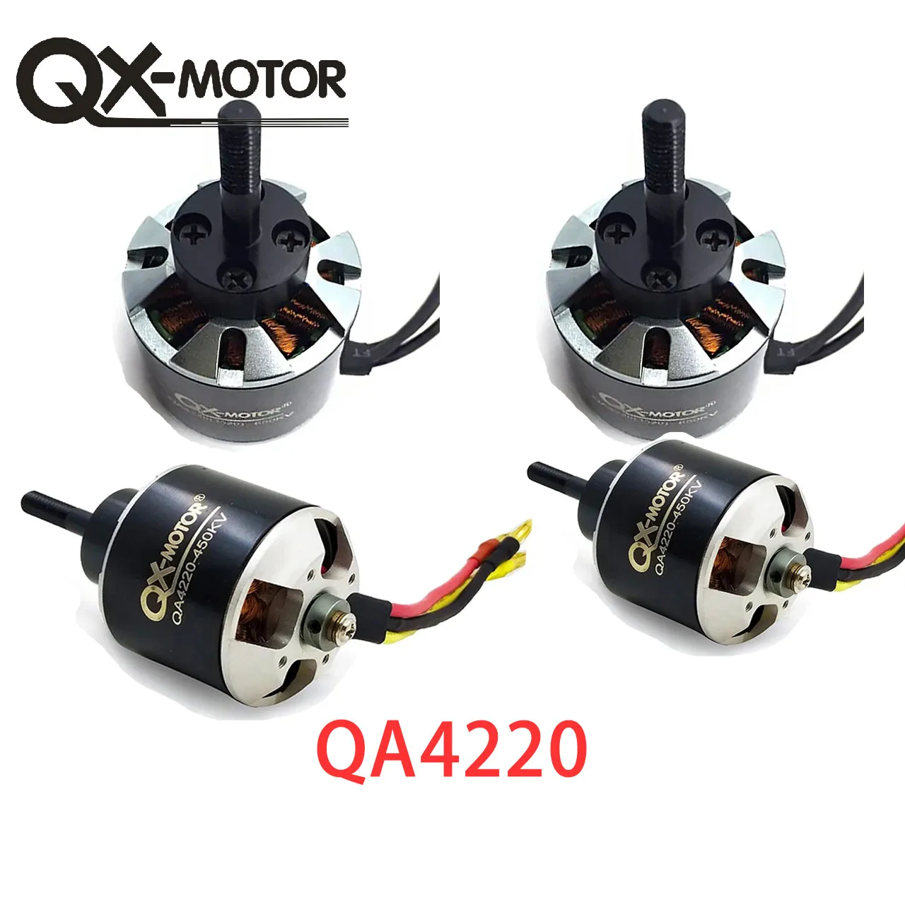 QX-MOTOR QA4220(3520) -450/580/650/720/800kv Brushless Motor With  80A 3-6s ESC For RC Remote Control Toy Parts