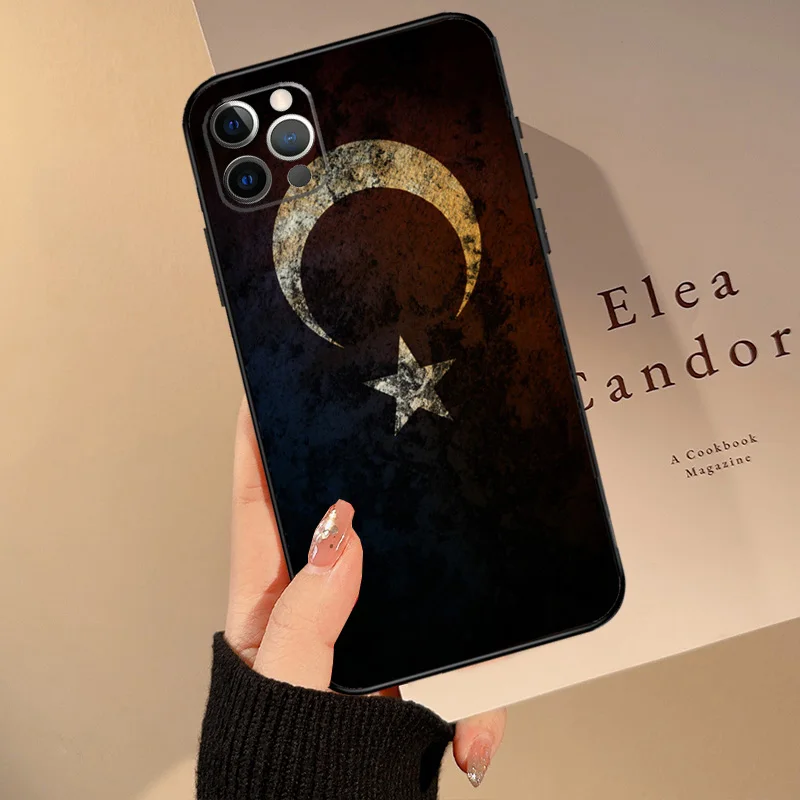 جمهورية تركيا العلم أنقرة الحال بالنسبة آيفون 16 15 14 13 12 11 17 برو ماكس 12 13 البسيطة 15 16 زائد 16e 17 الهواء الغطاء الخلفي #5